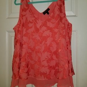 Elegant but Sexy -Coral Colored Layered Swing Tank